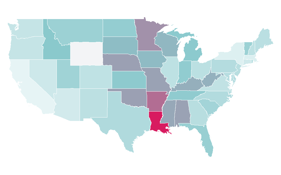 Affinity by region — Bowfishing, United States