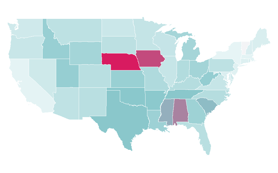Affinity by region — Bowl game, United States