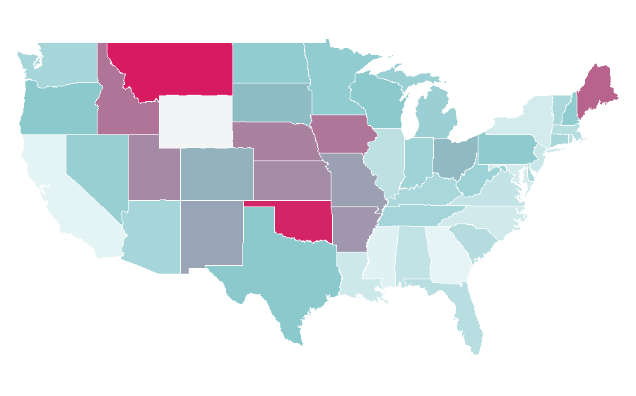 Affinity by region — Bowling for Soup, United States