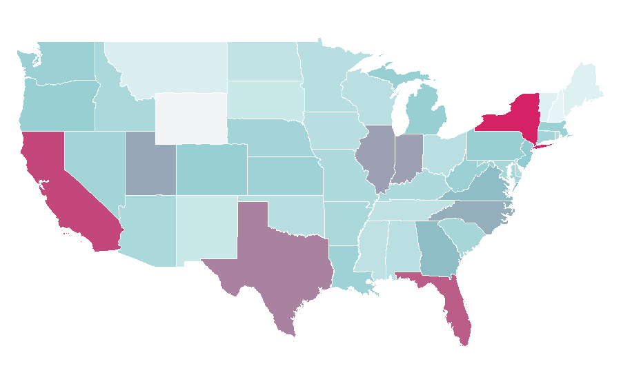 Affinity by region — Bowls, United States