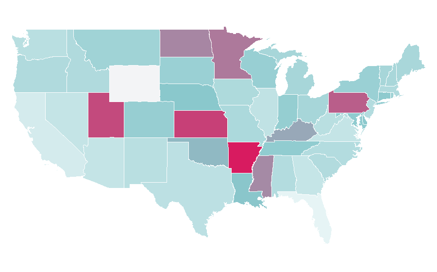 Affinity by region — Box wine, United States