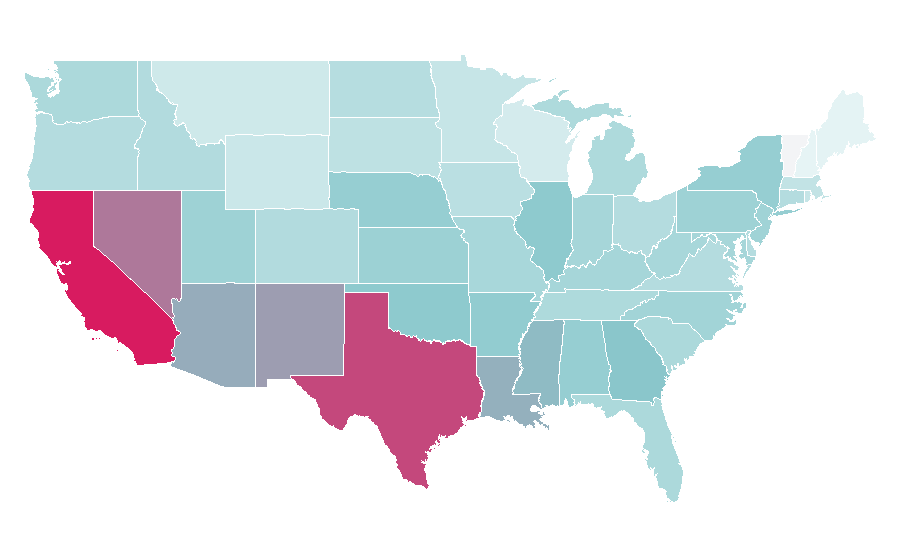 Affinity by region — Boxing glove, United States