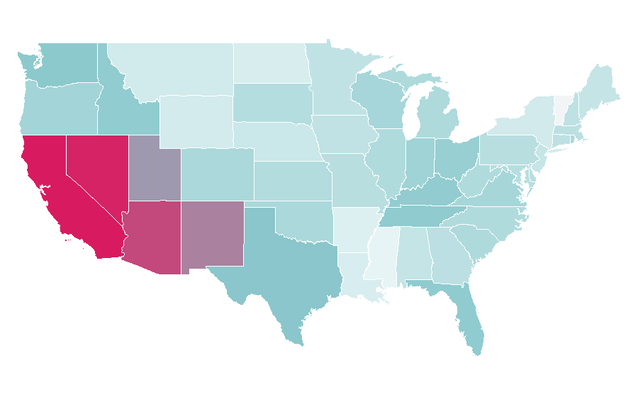 Affinity by region — Boxlunch, United States