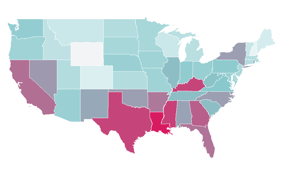 Affinität nach Region — Boyfriend, USA