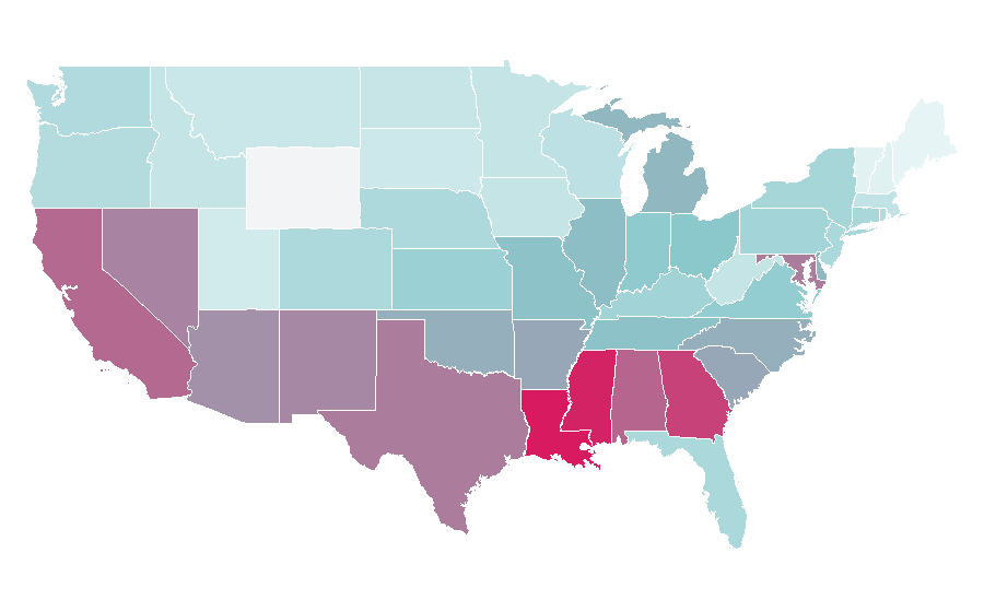 Affinity by region — Boyz n the Hood, United States