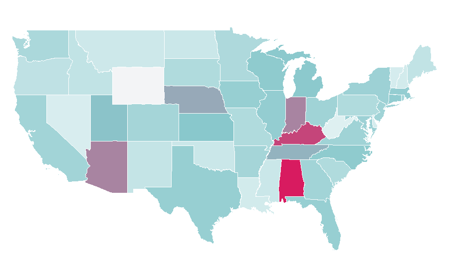 Affinity by region — Bracket (band), United States