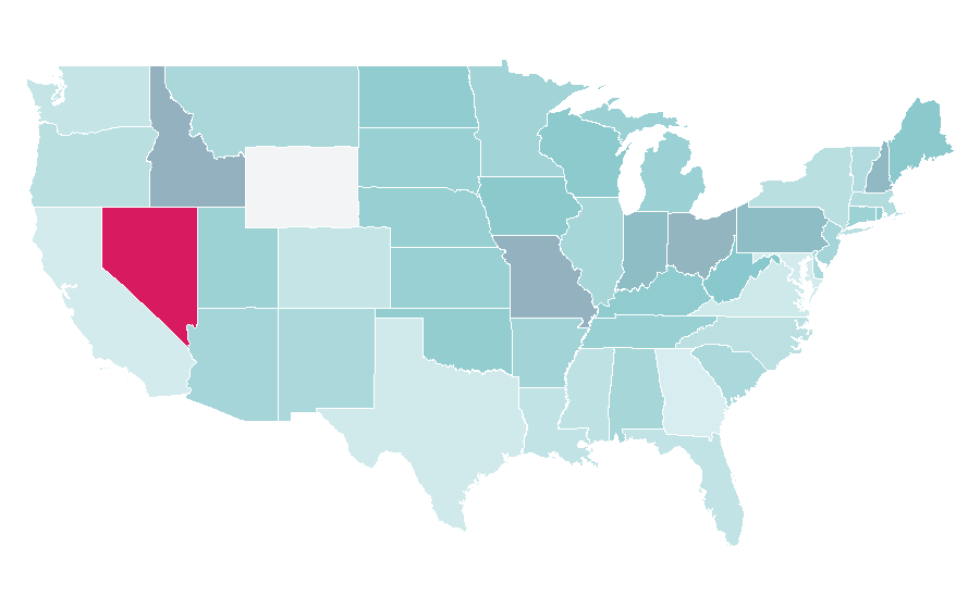 Affinity by region — Brad Garrett, United States