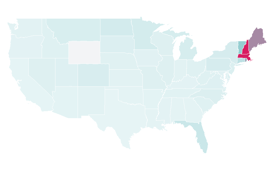 Affinity by region — Brad Marchand, United States
