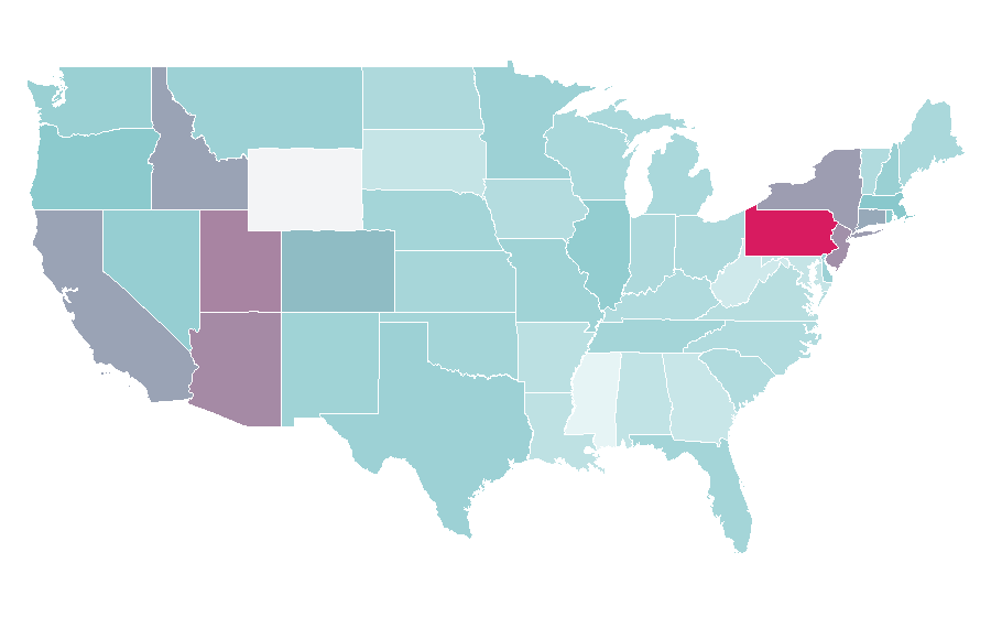 Affinity by region — Bradley Cooper, United States
