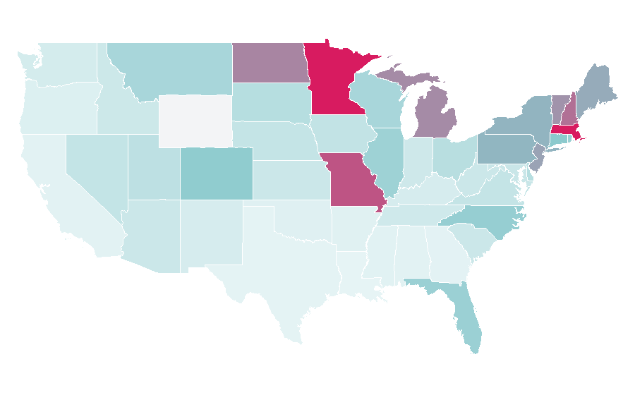 Affinity by region — Brady Tkachuk, United States