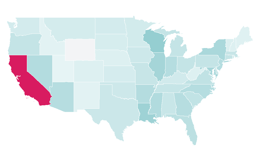 Affinity by region — Brandin Podziemski, United States