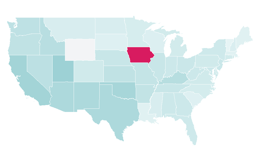 Affinity by region — Brandon Routh, United States