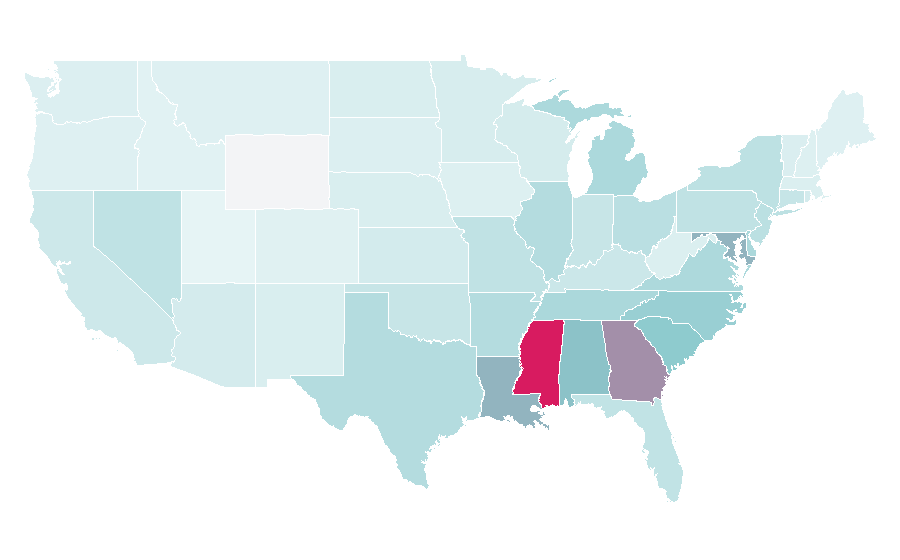 Affinity by region — Brandy Norwood, United States
