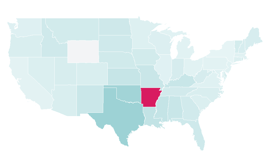 Affinity by region — Brangus, United States