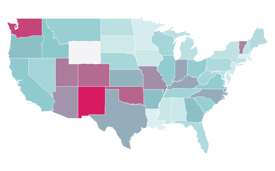 Affinity by region — Bratwurst, United States