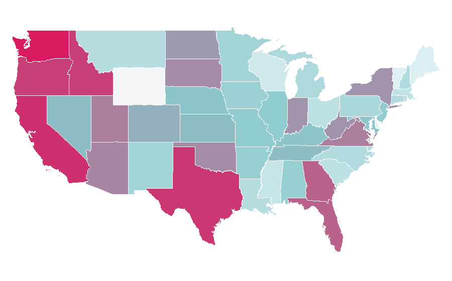 Affinity by region — Brave (2012 film), United States