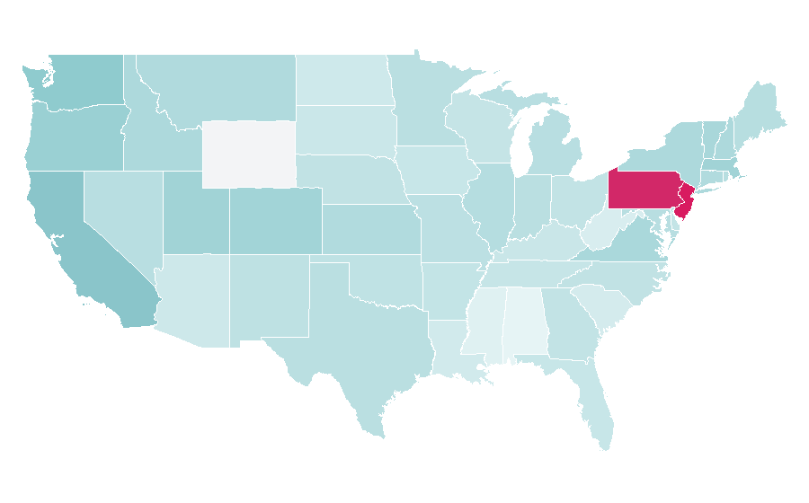 Affinity by region — Brave New World, United States