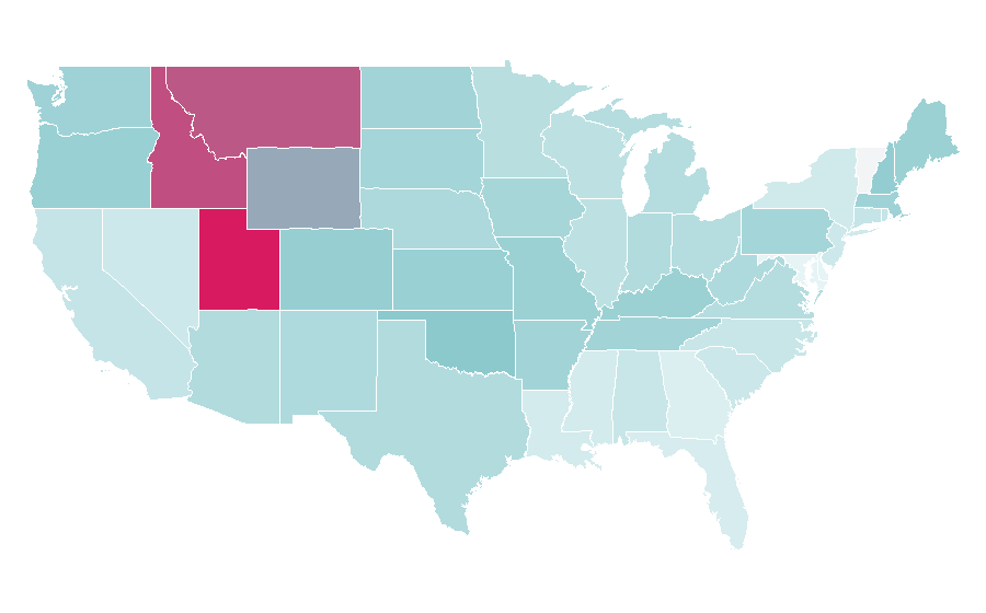Affinity by region — Braveheart, United States