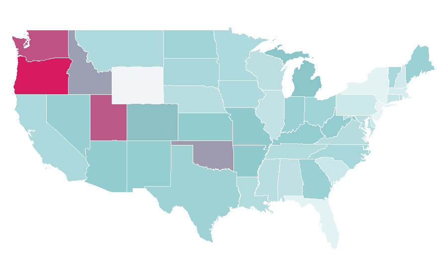 Affinity by region — Bravest Warriors, United States