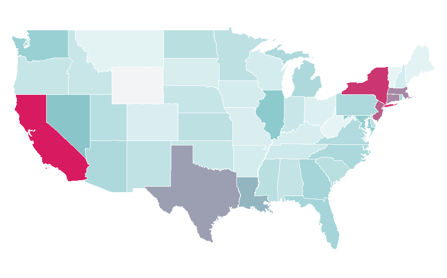 Affinity by region — Bread crumbs, United States