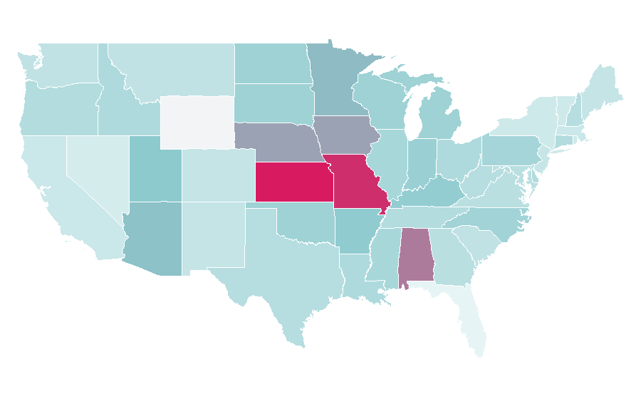 Affinity by region — Breakfast cereal, United States