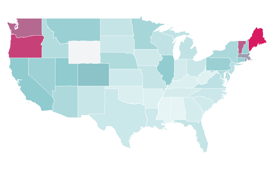 Affinity by region — Breakfast sandwich, United States