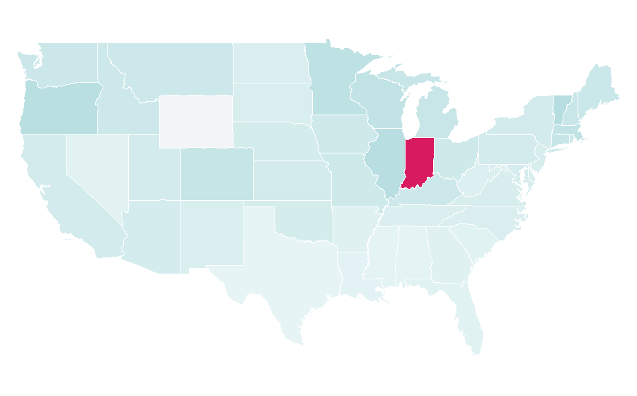 Affinity by region — Breaking Away, United States