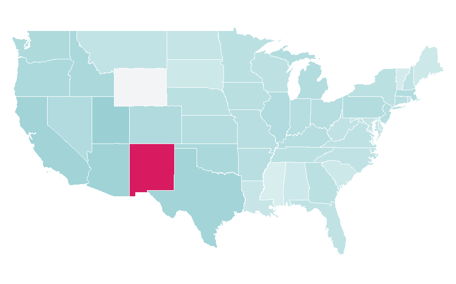 Affinity by region — Breaking Bad, United States