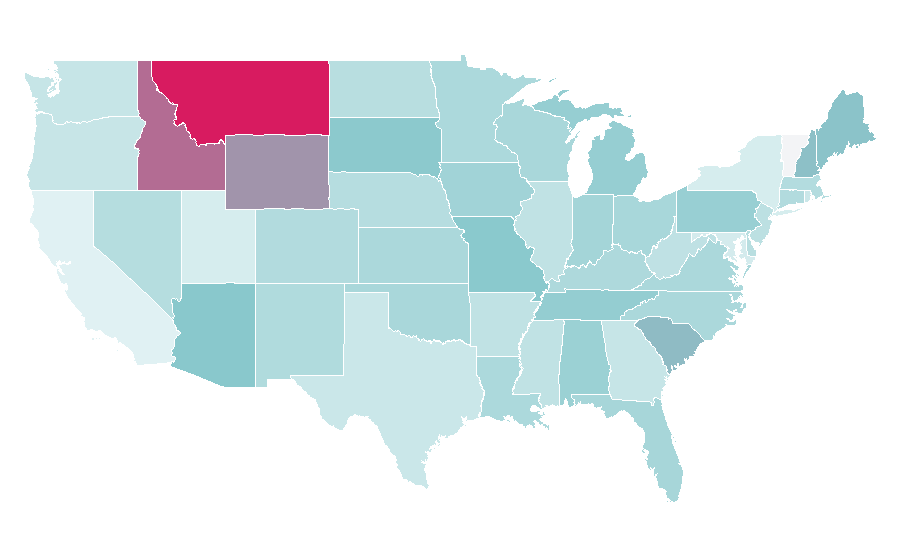 Affinité par région — breitbart, États-Unis