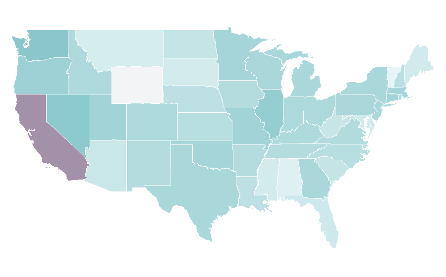 Affinity by region — Brenda Song, United States