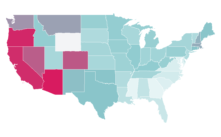 Affinity by region — Brendan Schaub, United States