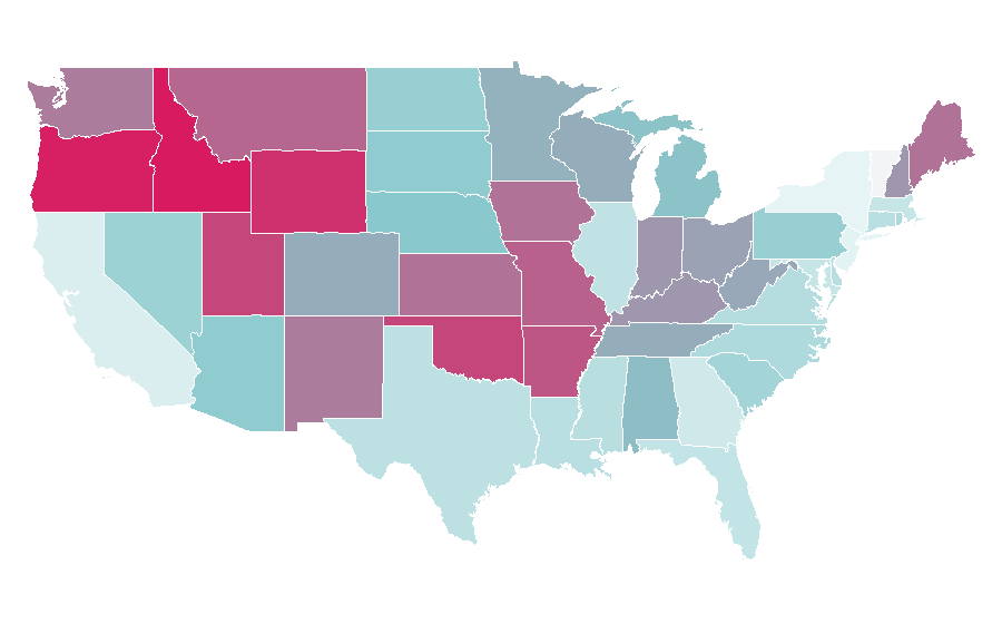 Affinity by region — Brent Spiner, United States
