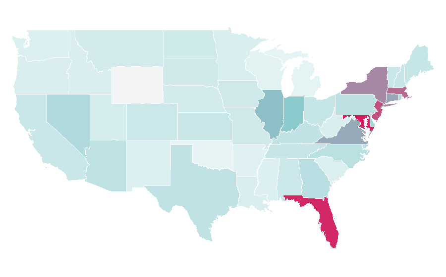Affinity by region — Brentford F.C., United States