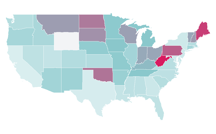 Affinity by region — Bret Michaels, United States