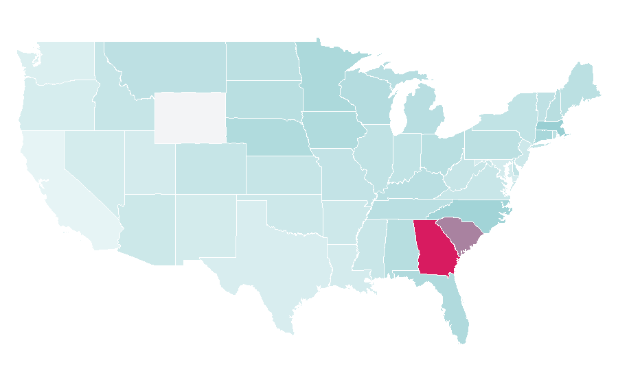 Affinity by region — Brian Harman, United States