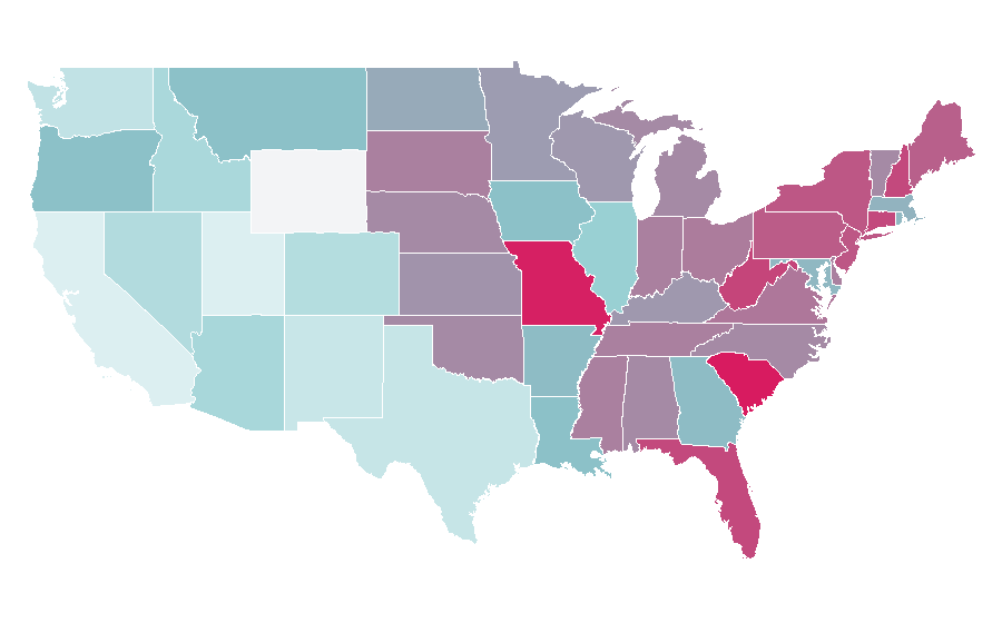 Affinity by region — Brian Kilmeade, United States