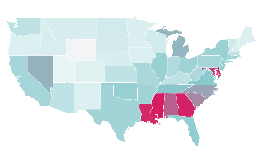 Affinity by region — Brian McKnight, United States