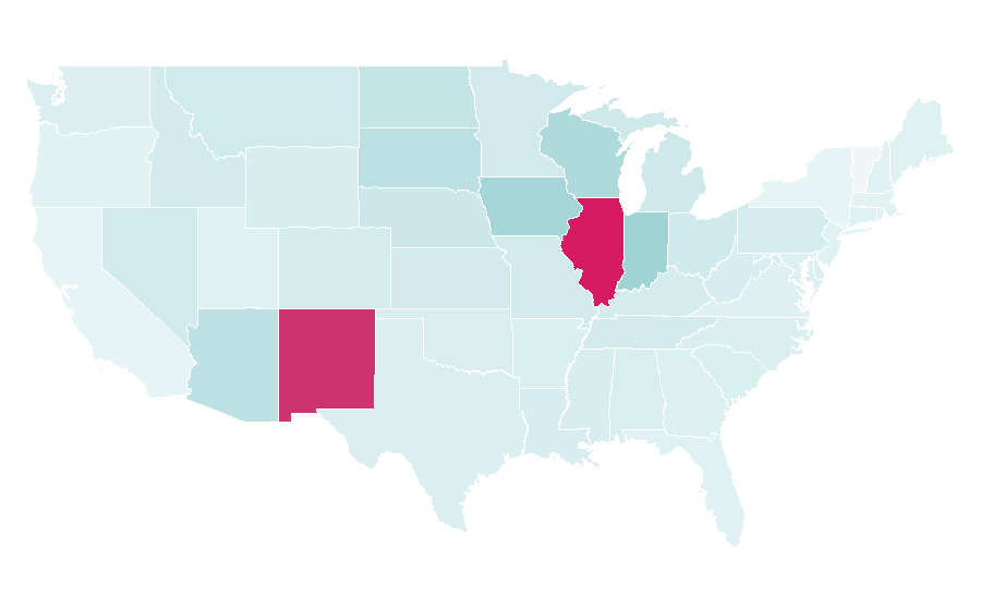Affinity by region — Brian Urlacher, United States