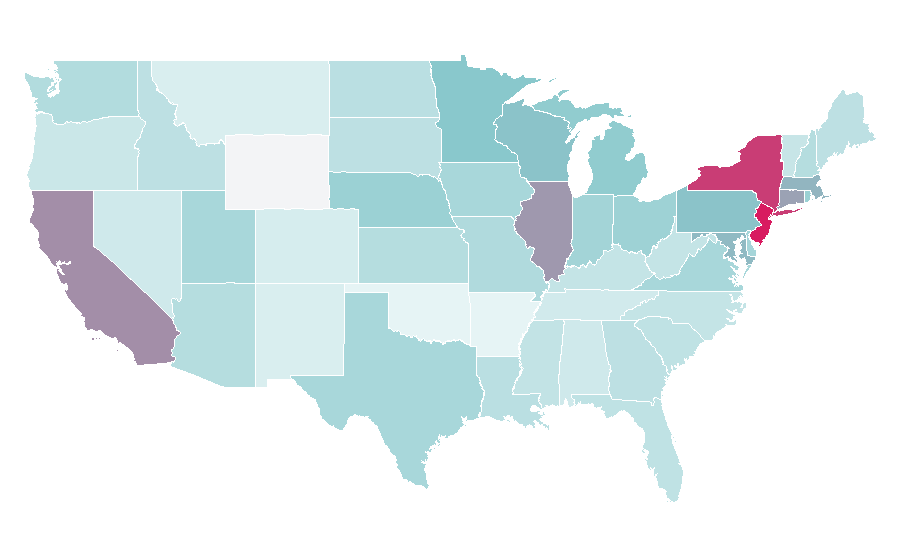 Affinity by region — Bridal shower, United States