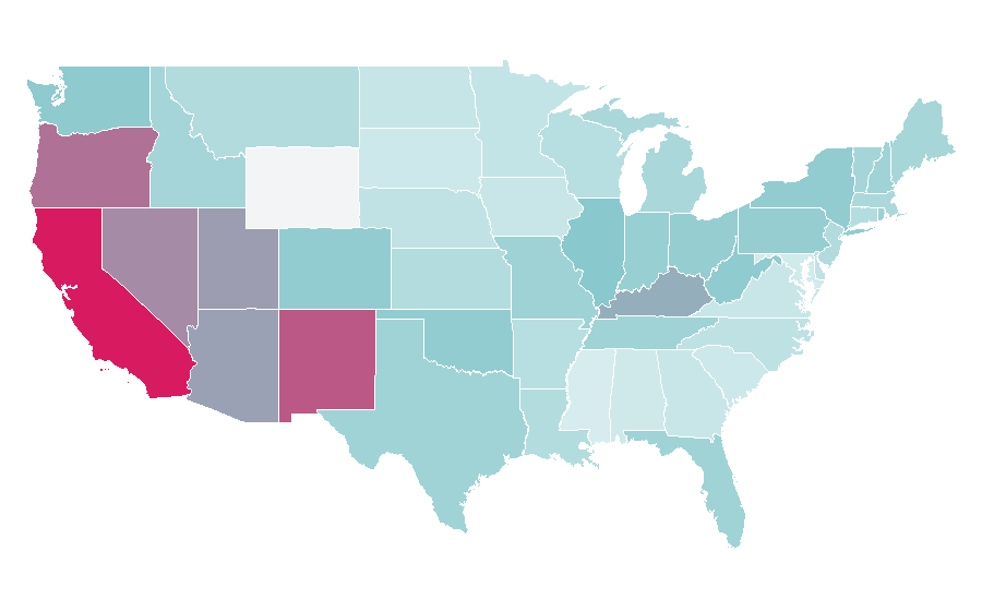 Affinity by region — Bride of Frankenstein, United States