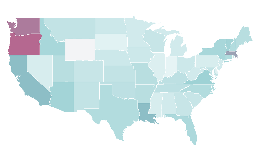 Affinity by region — Brie, United States