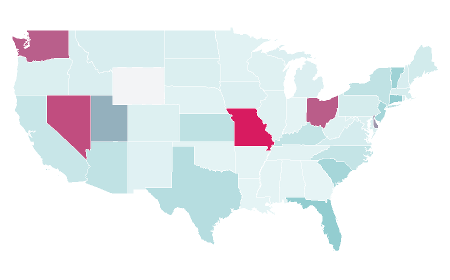 Affinity by region — Brio (company), United States