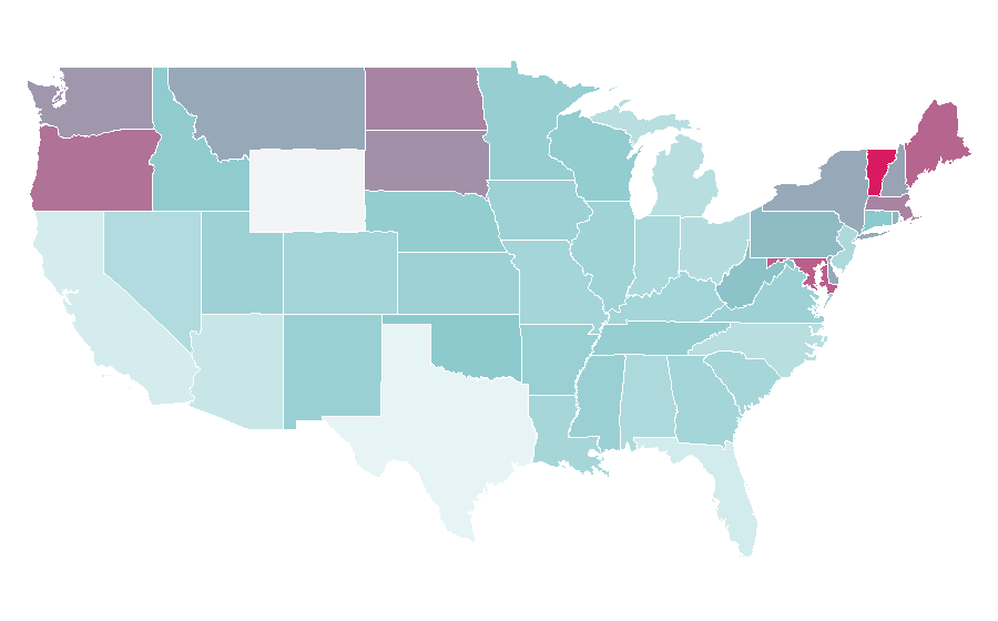 Affinity by region — British sitcom, United States