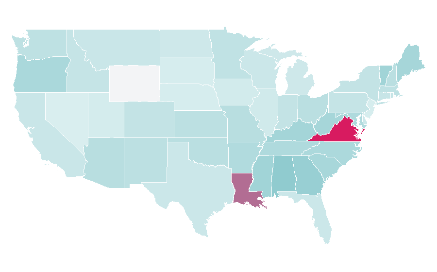 Affinity by region — Brittany, United States