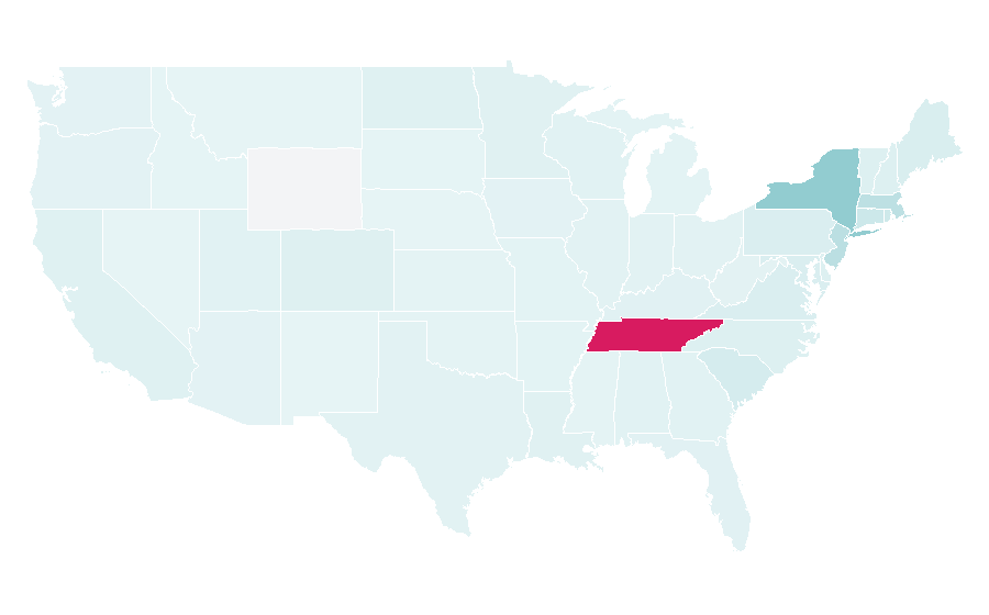 Affinity by region — Broadway (Manhattan), United States
