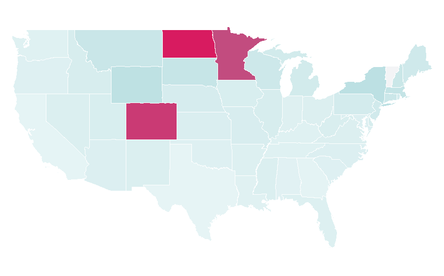 Affinity by region — Brock Nelson, United States