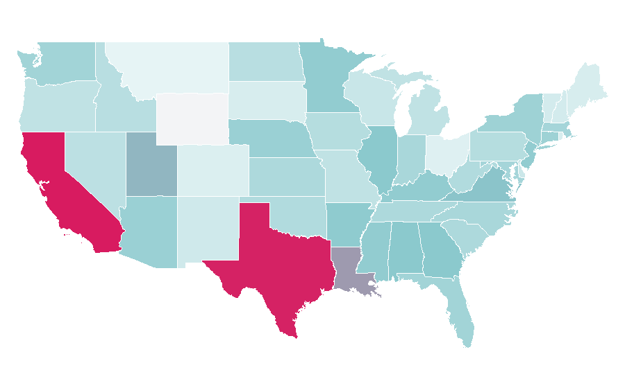 Affinity by region — Bronzing, United States