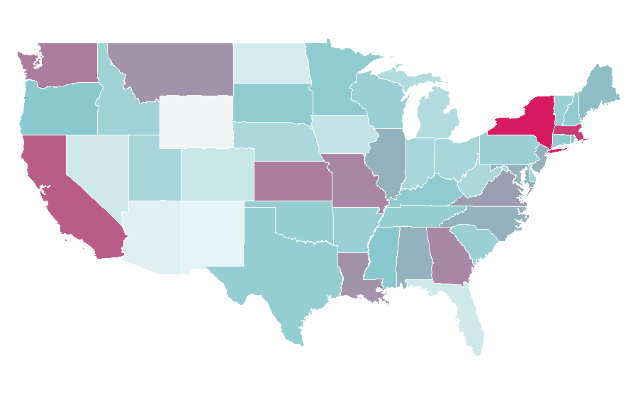 Affinity by region — Brooch, United States