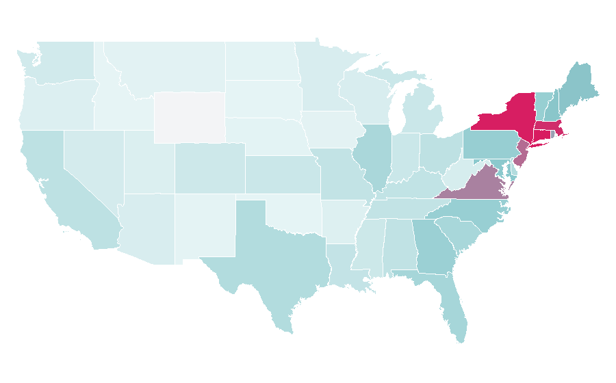 Affinity by region — Brookes Brothers, United States