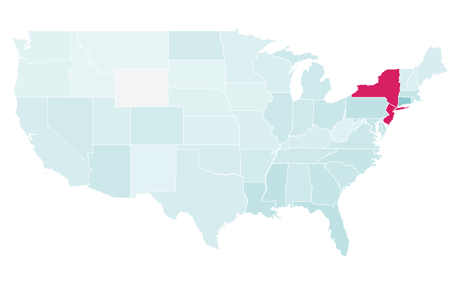 Afinidad por región — Brooklyn Nets, Estados Unidos